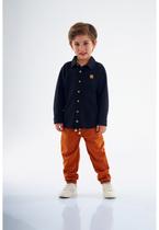 Camisa Manga Longa em Malha Texturizada Infantil Masculina Up Baby