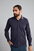 Camisa Manga Longa Fio Tinto Classic Fit - Cinza Grafite