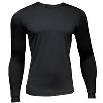 Camisa manga longa gola redonda Dryfit com proteção UV Plus Size (100% poliéster)