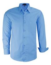 Camisa Manga Longa Lisa De Algodão Ideal Para Ternos 1719