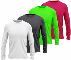 Camisa Manga Longa Masc Proteção Uv 50 Térmica Dry Fit 4pçs - Everest Sport