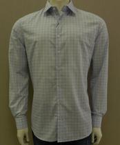Camisa Manga Longa Masculina Individual Slim Xadrez