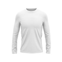 Camisa Manga Longa Masculina Proteção Uv 50+ Térmica Dry Fit Branco