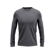 Camisa Manga Longa Masculina Proteção Uv 50+ Térmica Dry Fit Cinza