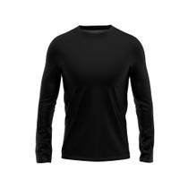 Camisa Manga Longa Masculina Proteção Uv 50+ Térmica Dry Fit Preto