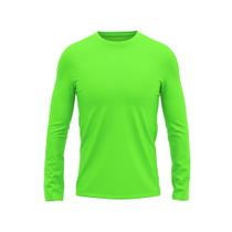 Camisa Manga Longa Masculina Proteção Uv 50+ Térmica Dry Fit Verde Neon Camisa Manga Longa Masculina Proteção Uv 50+ Térmica Dry Fit Verde Neon