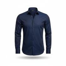 Camisa Manga Longa Masculina Social Slim Fit Confortável Estilo Casual