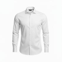 Camisa Manga Longa Masculina Social Slim Fit Confortável Estilo Casual