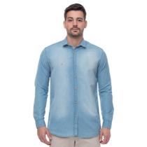 Camisa Manga Longa Masculina Teodoro Botões Casual