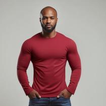 Camisa Manga Longa Masculina UV 50+ Dry Fit Esportiva Vinho