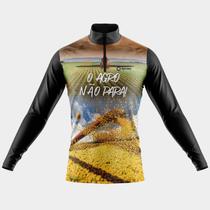 Camisa Manga Longa O Agro Não Para Proteção Uv Respirável Zíper Agro Boi Soja Colheita Camisa Manga Longa O Agro Não Para Proteção Uv Respirável Zíper Agro Boi Soja Colheita