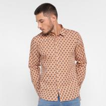 Camisa manga longa pacific blue estampada masculina Camisa manga longa pacific blue estampada masculina