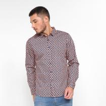 Camisa Manga Longa Pacific Blue Estampada Masculina