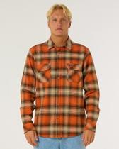 Camisa manga longa rip curl count flannel burnt orange