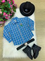 Camisa Manga Longa Rodeio com Cinto e Fivela - Estampa Sortida