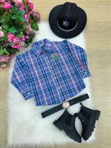 Camisa Manga Longa Rodeio com Cinto e Fivela Thomas - Estilo Caipira