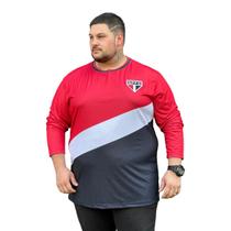 Camisa Manga Longa São Paulo Oficial Plus Size Camiseta Strong 2024