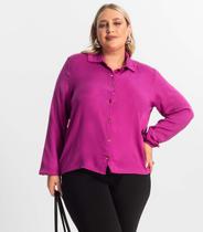 Camisa Manga Longa Secret Glam Secret Glam Roxo Camisa Manga Longa Secret Glam Secret Glam Roxo
