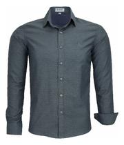 Camisa Manga Longa Slim Masculina Amil Passa Fácil 1863