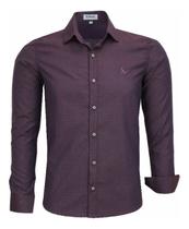 Camisa Manga Longa Slim Masculina Amil Passa Fácil 1863
