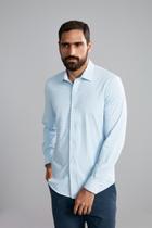 Camisa Manga Longa Tecnocomfy Slim Fit - Azul Claro