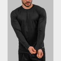 Camisa Manga Longa térmica Masculina Camiseta Proteção Uv Dry Fit Segunda Pele Lisa para Uniformes