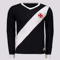 Camisa Manga Longa Vasco Retrô 1948 Preta