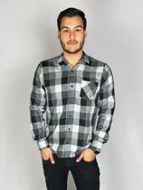 Camisa Manga Longa Xadrez - Flanela com 1 bolso Frontal