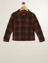 Camisa Manga Longa Xadrez Infantil Para Menino - MARROM Camisa Manga Longa Xadrez Infantil Para Menino - MARROM