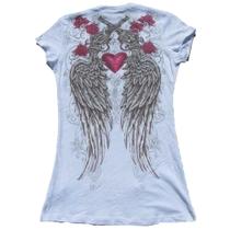 Camisa MANGMAO Emo Grunge de manga curta Y2K Vintage para mulheres