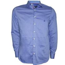 Camisa maquinetada azul dudalina