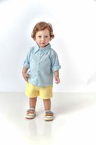 Camisa Marcelo Kids Azul - Mini Lord