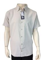 Camisa Masculina 1600 manga curta, microfibra, passa fácil com bolso modelagem tradicional