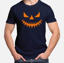 Camisa Masculina Abóbora Rosto Dia Das Bruxas Camissta 100% Algodão