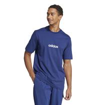 Camisa masculina Adidas Tall Essentials Linear Jersey azul escuro