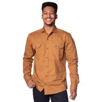 Camisa Masculina Amil com Bolsos Caramelo Camisa Masculina Amil com Bolsos Caramelo