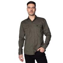 Camisa Masculina Amil com Bolsos Musgo Camisa Masculina Amil com Bolsos Musgo