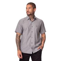 Camisa Masculina Amil Comfort Sersi Manga Curta Preto/cinza