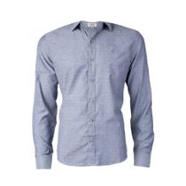 Camisa Masculina Amil Manga Longa Azul Camisa Masculina Amil Manga Longa Azul
