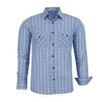 Camisa Masculina Amil Xadrez Manga Longa Dois Bolsos Comfort 100% Algodão 1777