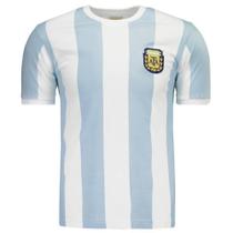 Camisa masculina argentina campeão mundial 1986 100% algodão - Retro mania