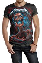 Camisa Masculina Banda Metallica Full Print Ref:959 - smoke