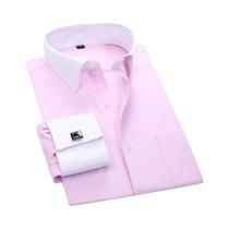 Camisa Masculina Branca - Punhos Franceses, Manga Longa, Ajuste Padrão