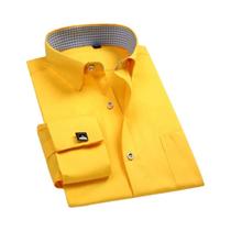 Camisa Masculina Branca - Punhos Franceses, Manga Longa, Ajuste Padrão