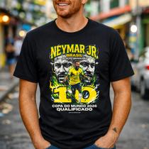 Camisa Masculina Brasil 10 Estampa Futebol Impacto Visual Estilo Urbano Conforto Casual Torcedor Ídolo Colecionador Retrô Premium Presente Top