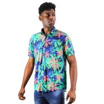 Camisa masculina broken rules florida social slim fit luxo