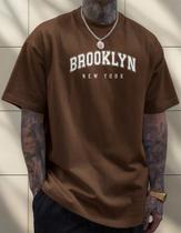 Camisa Masculina Brooklyn Algodão Estampada Básic Camisa Masculina Brooklyn Algodão Estampada Básic