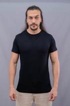 Camisa Masculina Casual Básica Lisa Slim Viscotricot