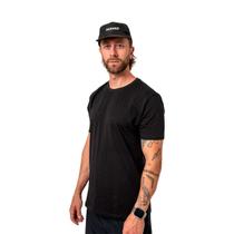 Camisa Masculina Casual Preta Camiseta Basic Logo Nas Costas Nomad