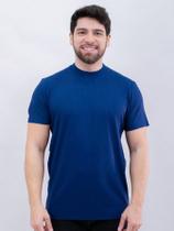 Camisa Masculina Casual Slim Básica Canelada Gola Média